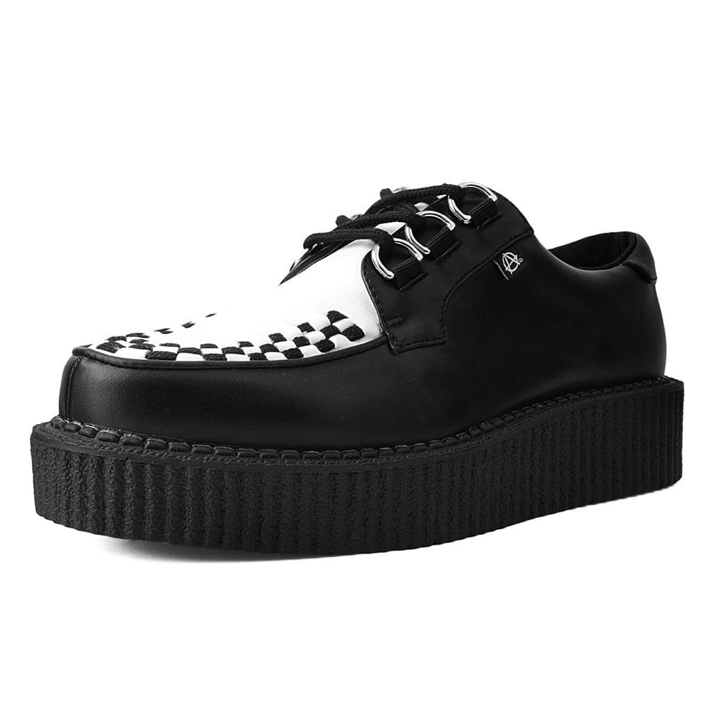 TUK Shoes T.U.K. Anarchic Creeper Black / White Vegan Faux Leather