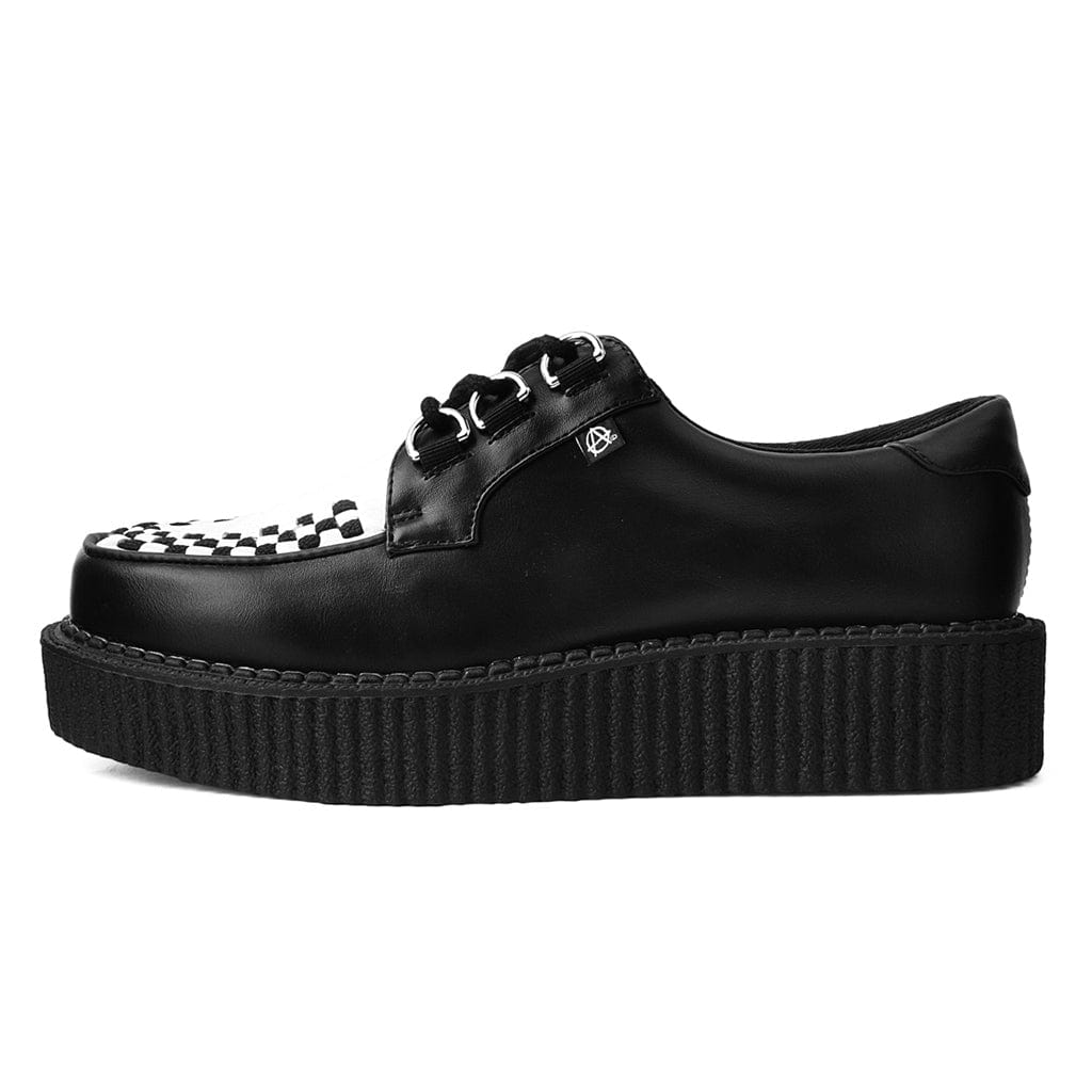 TUK Shoes T.U.K. Anarchic Creeper Black / White Vegan Faux Leather