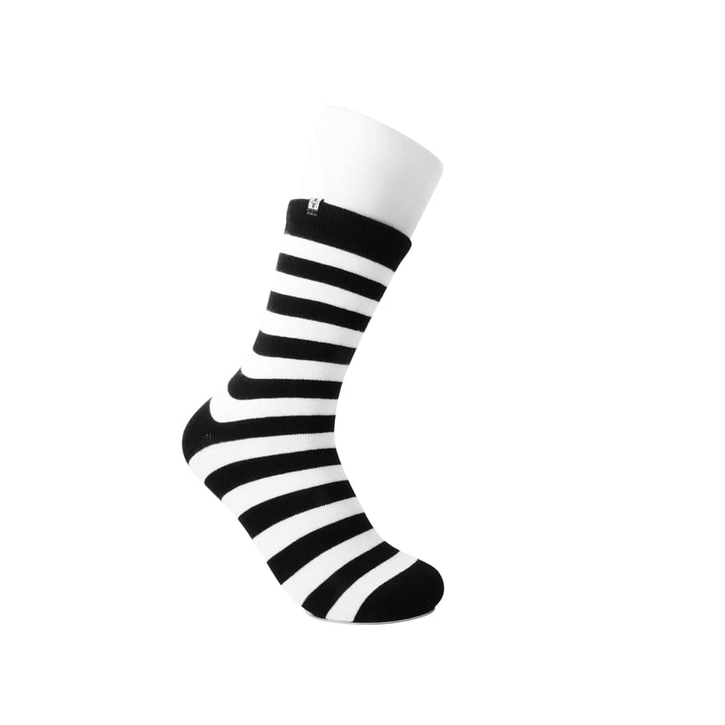 TUK Shoes T.U.K. Ankle Sock Black / White Stripe Womens