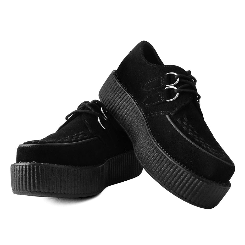 TUK Shoes Viva High Creeper Black Suede