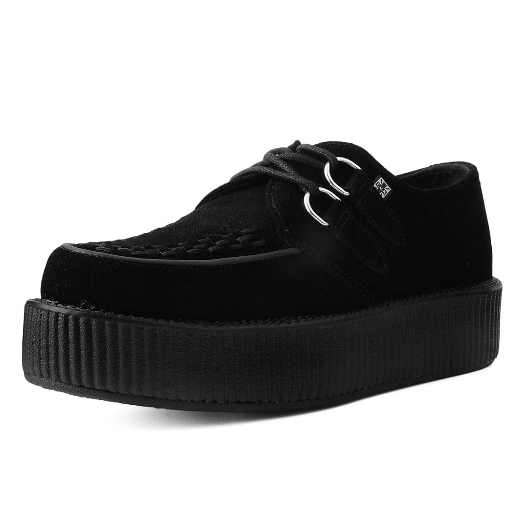 TUK Shoes Viva High Creeper Black Suede