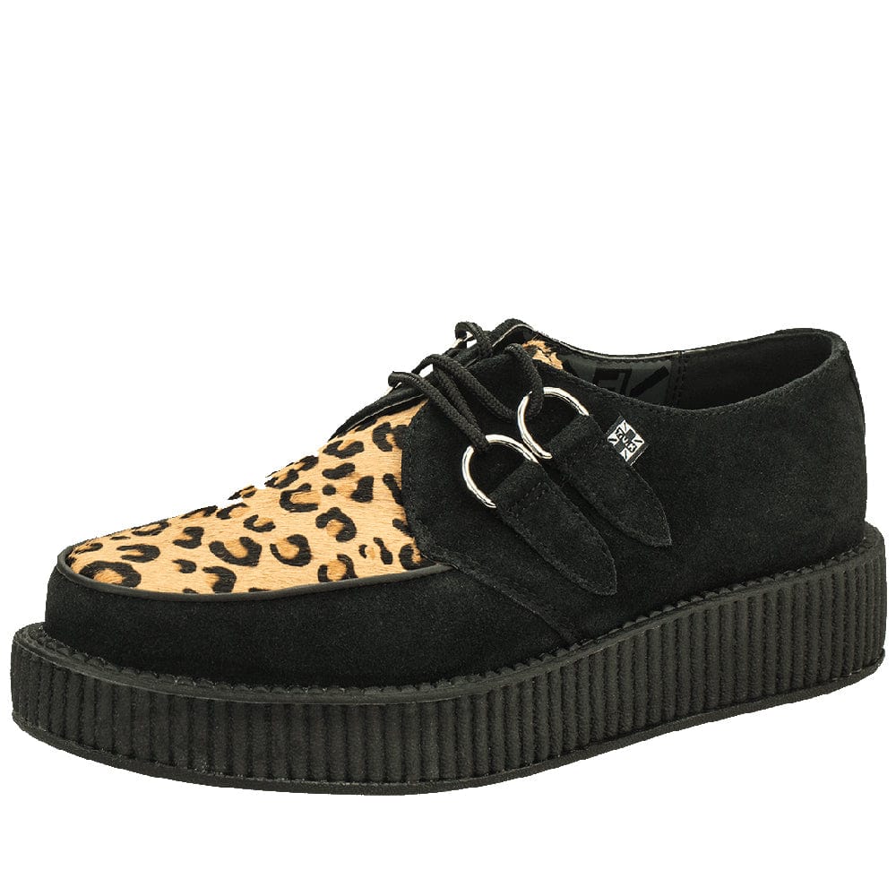 TUK Shoes Viva Lo Sole Creeper Black / Leopard Suede
