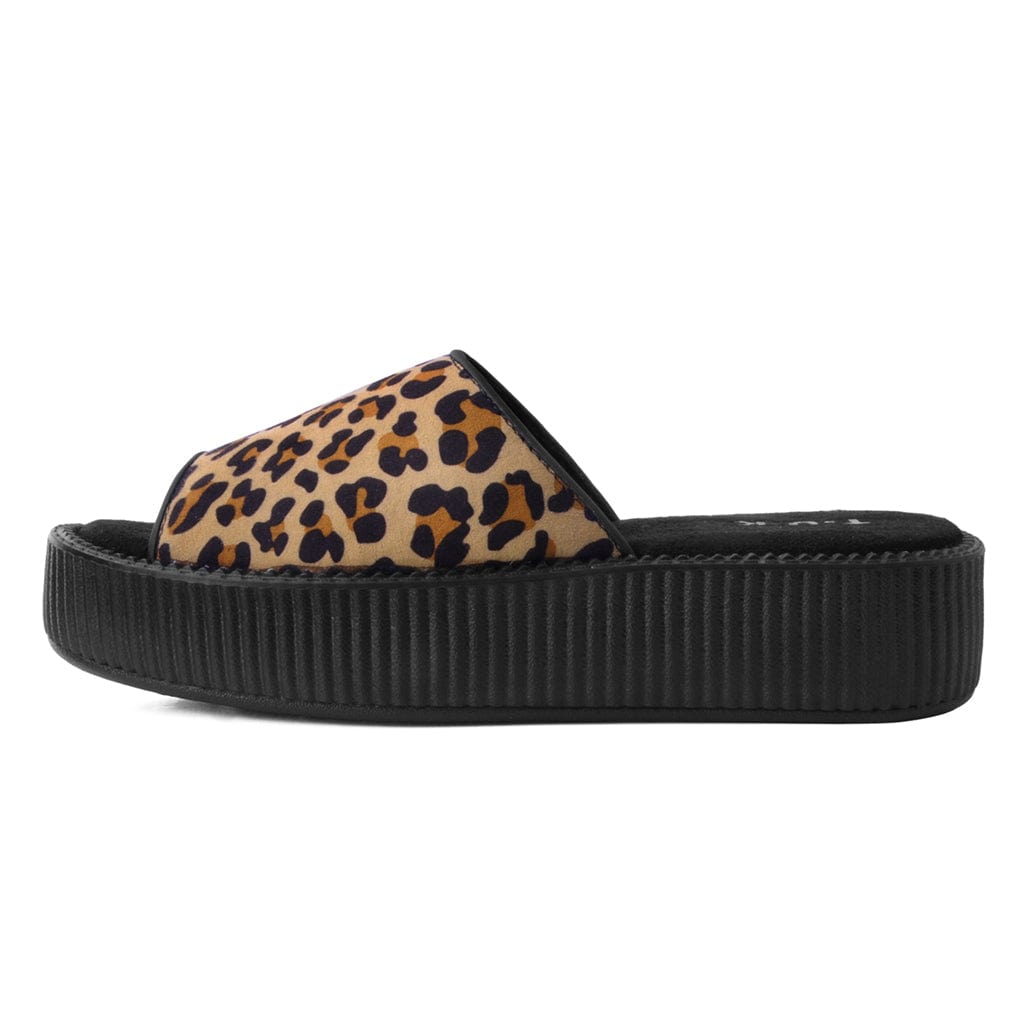 TUK Shoes Viva Mondo Slide Sandal Tan leopard