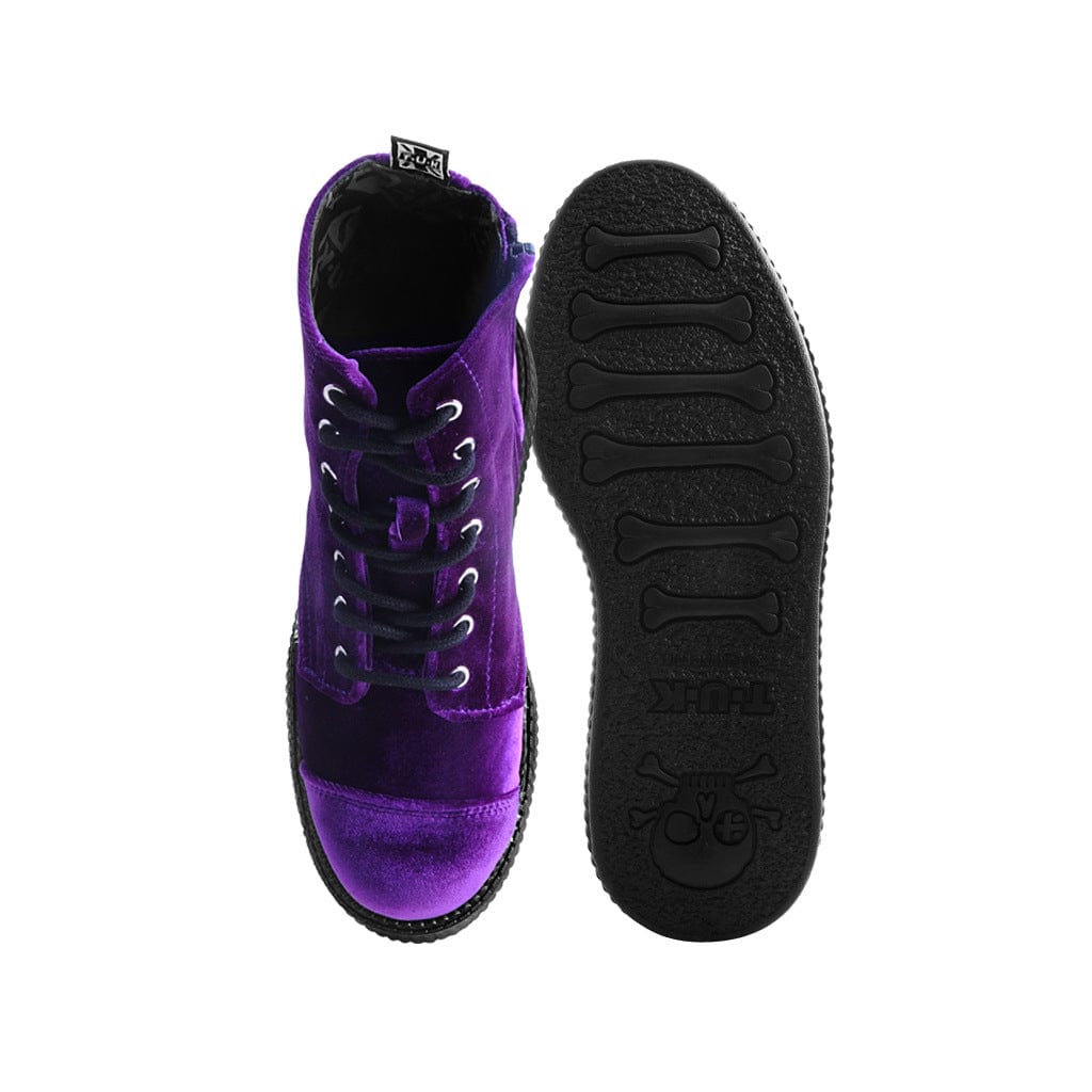 TUK Shoes Viva High Mondo Boot Purple Velvet