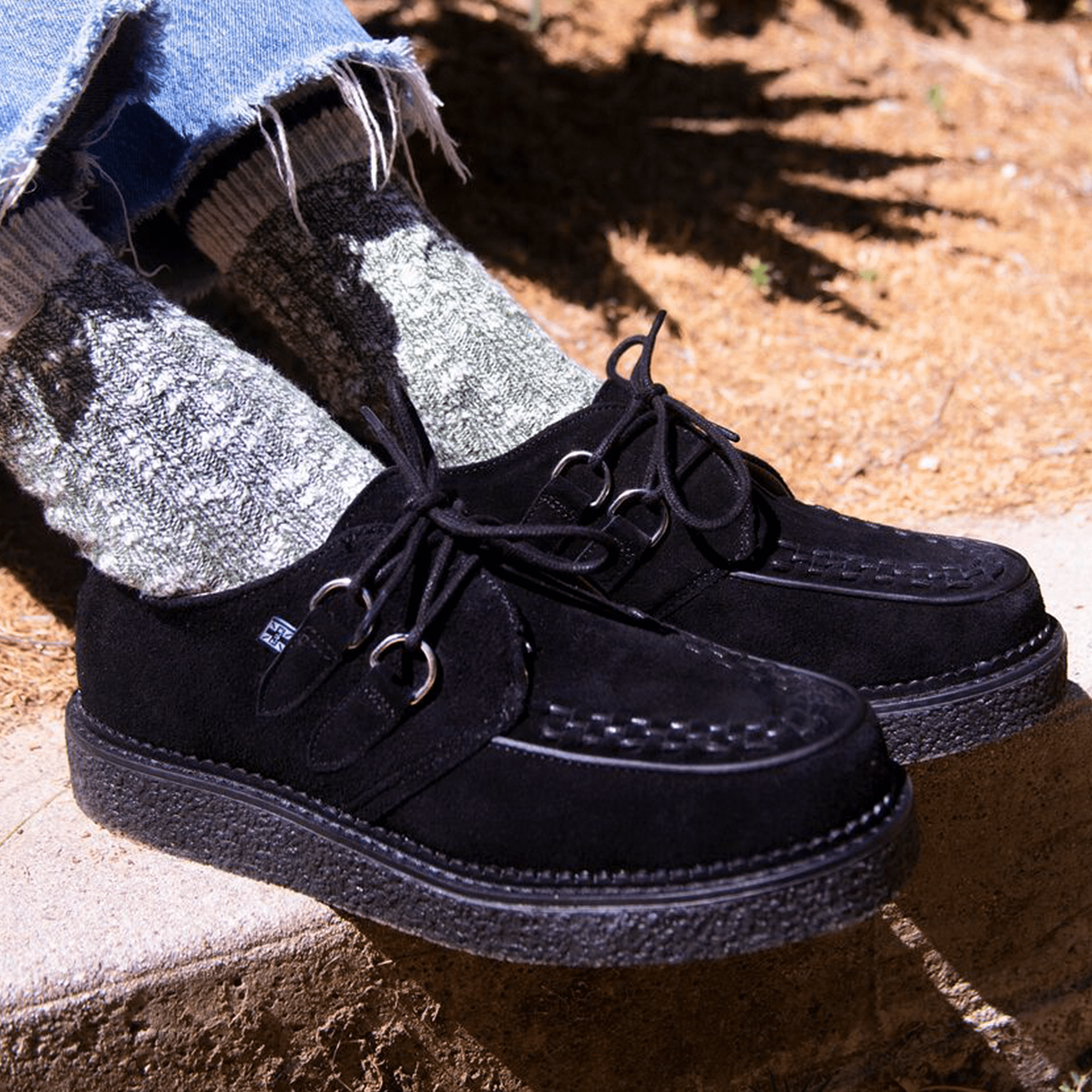 Black Suede Original Creeper Shoes Mens Black UNDERGROUND Original