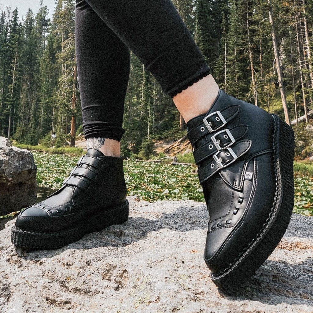 Pointed Creeper 3-Buckle Boot Black TUKskin™ - Main Image
